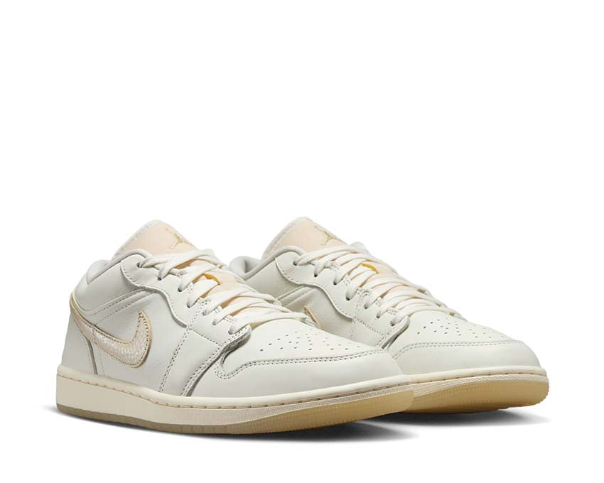 Air Jordan 1 Low SE W Team Gold Obermaterial — Leder Weiß Gold OG Basketball iconic