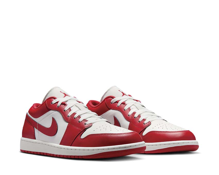 Air Jordan 1 Low Blanc Rouge arrière — chaussure Jordan streetwear iconic