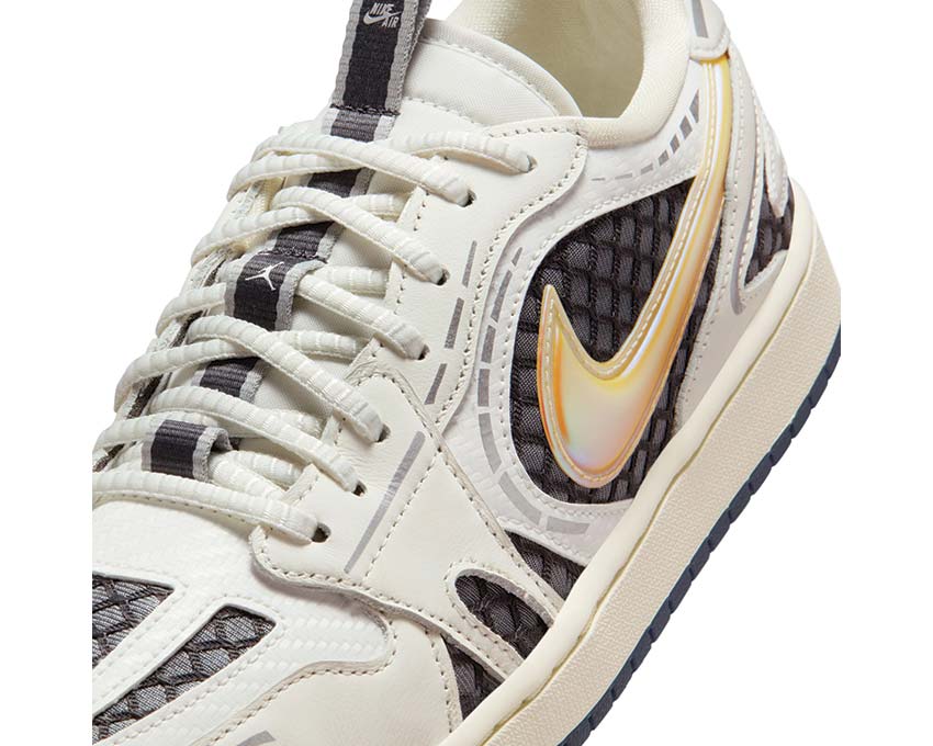 Air Jordan 1 Method of Make Low V3 Sail Blanc Cassé vue latérale — sneaker femme retro basketball