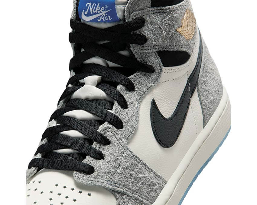 Air Jordan 1 Retro High OG All Star — vue latérale cuir noir blanc All Star