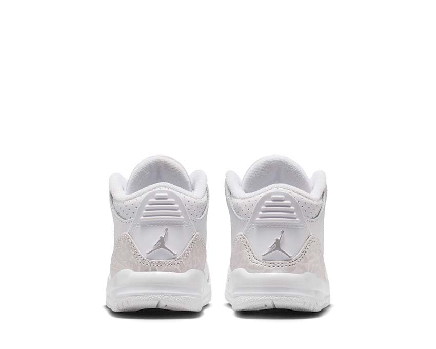 Air Jordan 3 Retro TD Pure Money Detail — Elefanten-Print Silber Metallic Baby