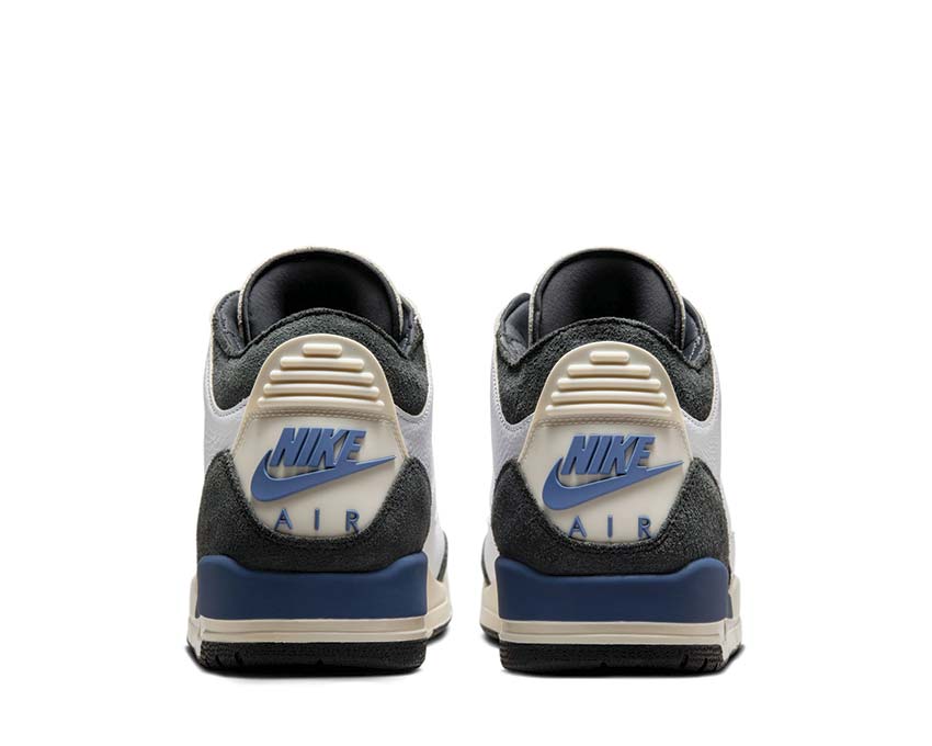 Air Jordan 3 Retro x A Ma Maniére White Diffused Blue détail — éléphant print bleu anthracite