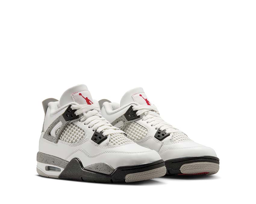 Air Jordan 4 Retro White Cement GS semelle — semelle Air visible ciment gris Jordan 4