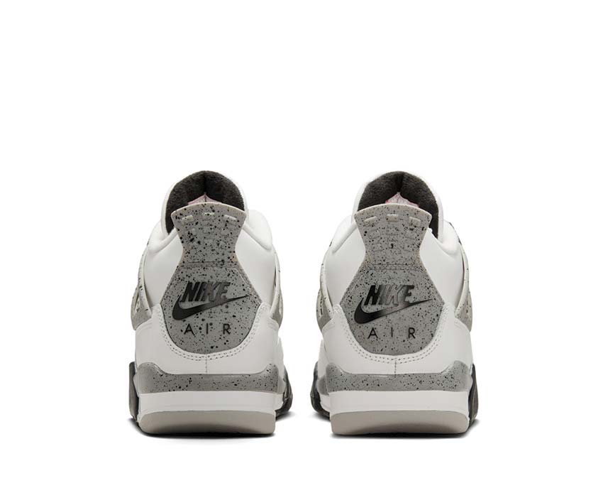 Air Jordan 4 Retro White Cement GS détail — filet latéral mesh blanc ciment GS