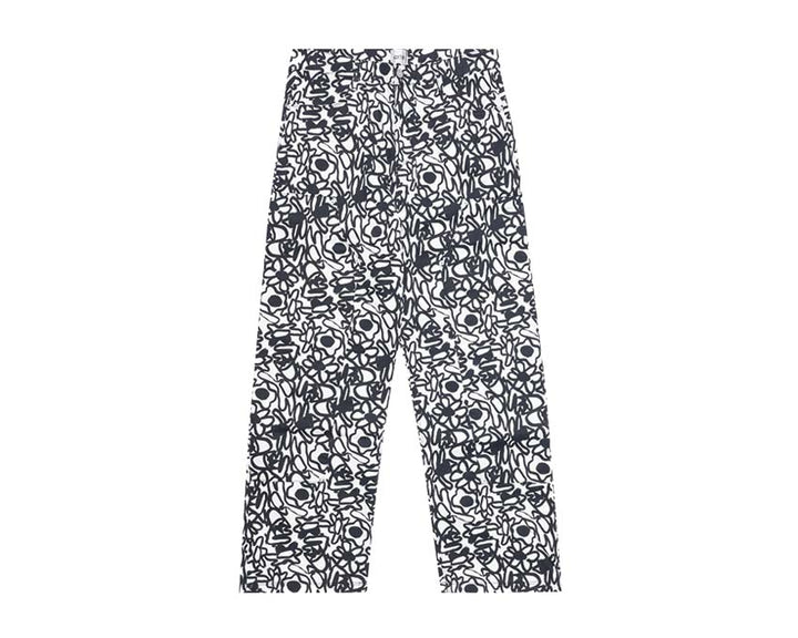 Arte Allover Flowers Pants White / Black AW24-044P