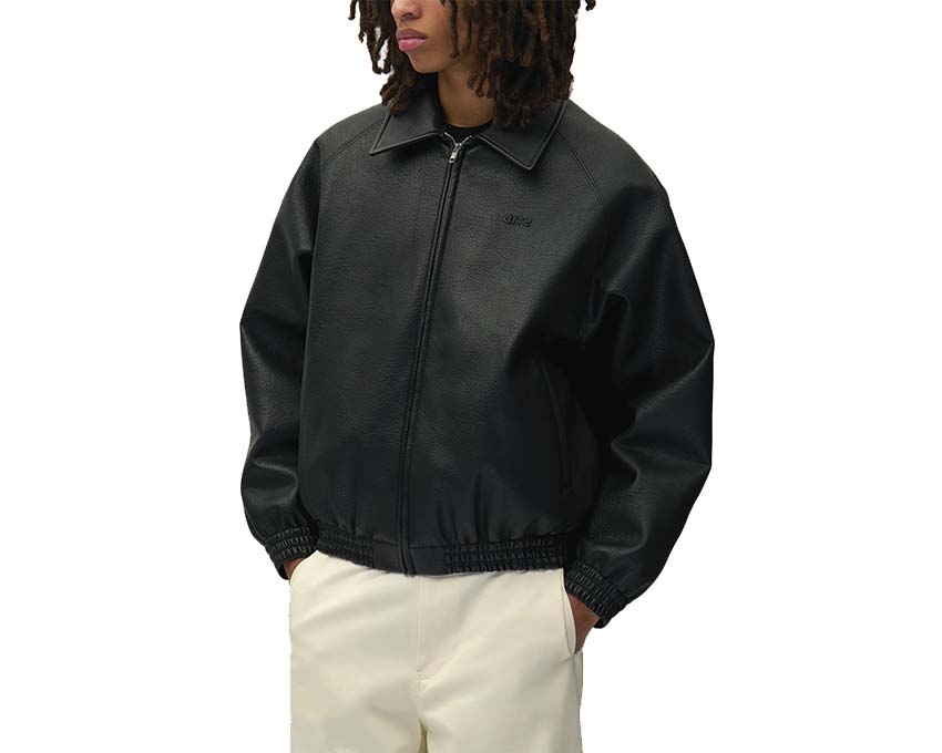 Arte Basic Leather Jacket side view — unisex leather jacket classic cut