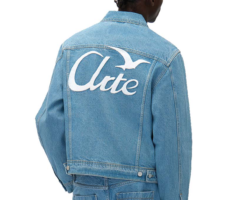 Arte Bird Back Jacket Bleach vista laterale — giacca unisex lavata