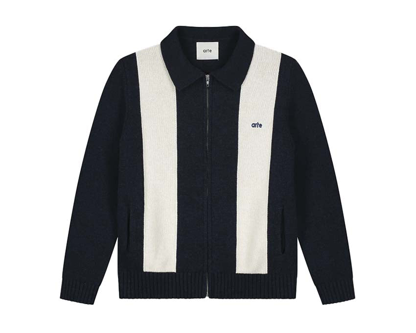 Arte Cardigan Blue — cardigan hombre azul abotonado