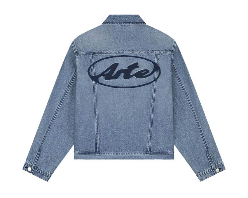 Arte Circle Logo Jeans Jacket — veste denim homme logo cercle brodé style décontracté
