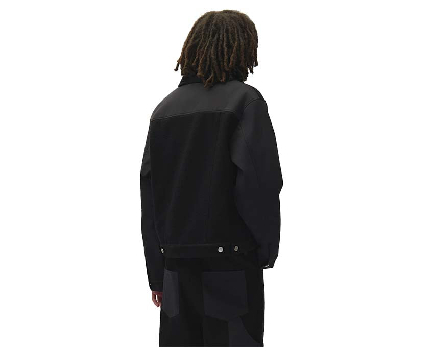 Arte Nylon Wool Combo Jacket détail — assemblage nylon laine finitions