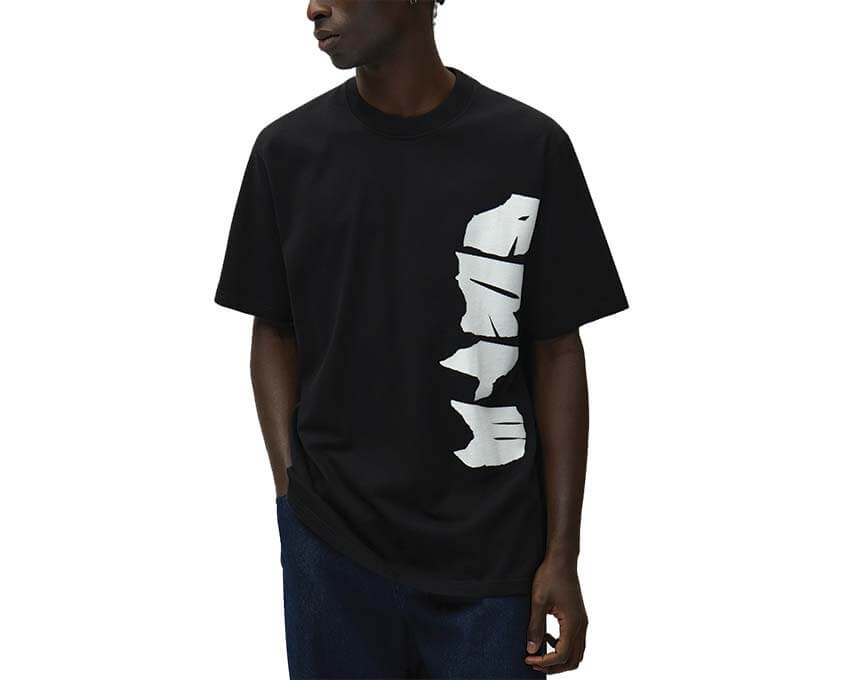 Arte Side Logo T-shirt Schwarz Seitenansicht — Herren-T-Shirt Regular Fit