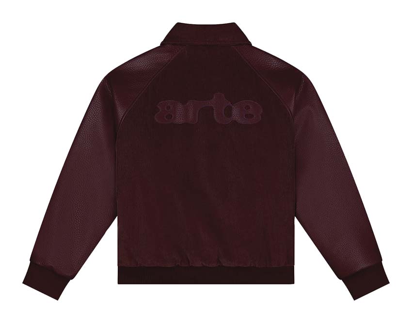 Arte Varsity Jacket vue latérale — veste varsity unisexe manches contrastées