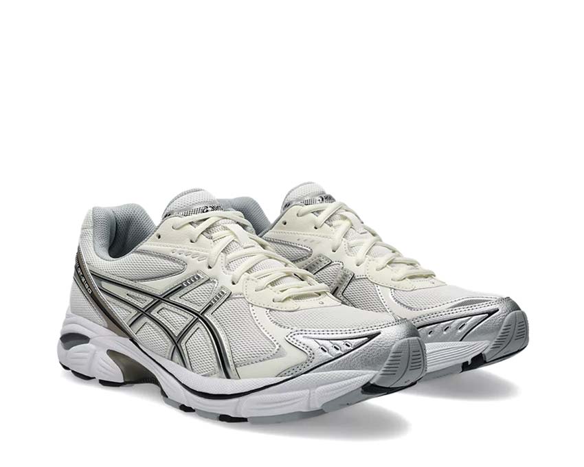 Asics GT-2160 Greige Cream/Greige vista lateral — upper mesh y ante retro