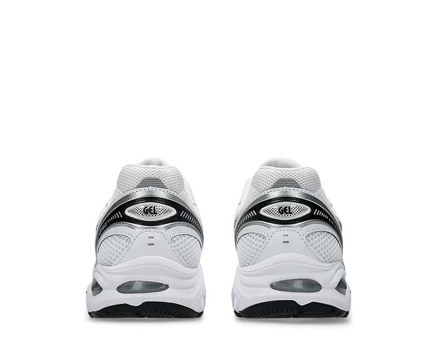 Asics GT-2160 Pure Silver White/Pure Silver detalle — mesh y ante vintage