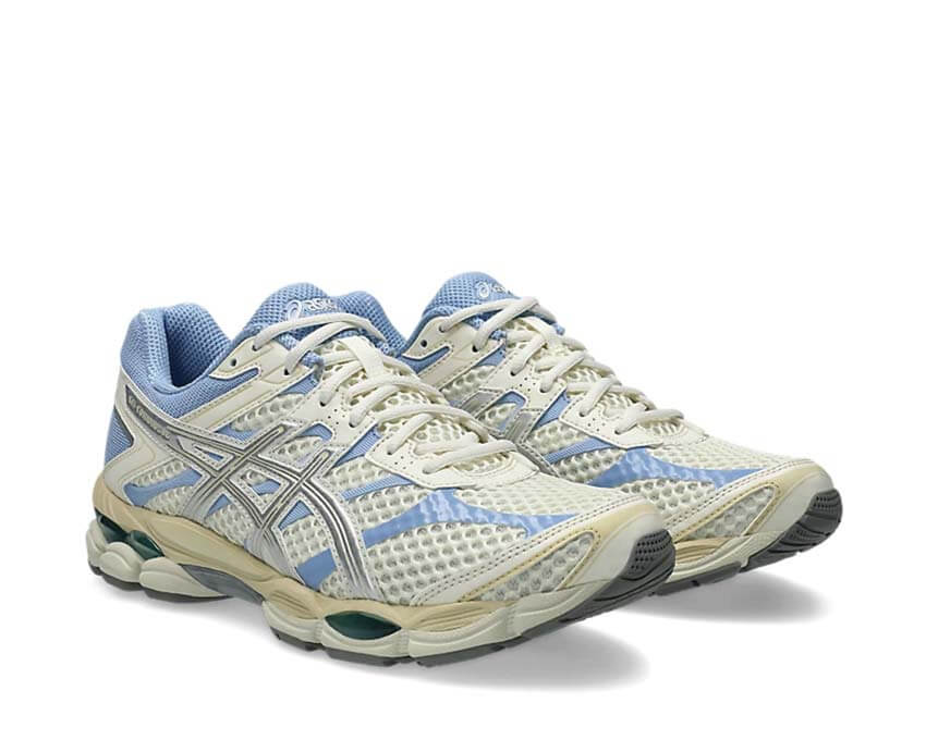 Asics Gel Cumulus 16 Ivory vue latérale — tige mesh respirante