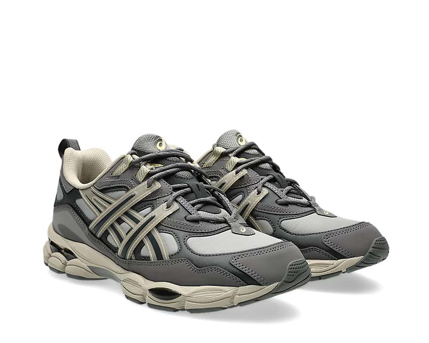 Asics Gel-NYC Utility Steeple Grey/Graphite vue latérale — tige mesh utilitaire