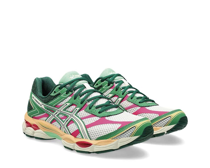 Asics Gel Cumulus 16 Cream/Ivory vue latérale — tige mesh respirante