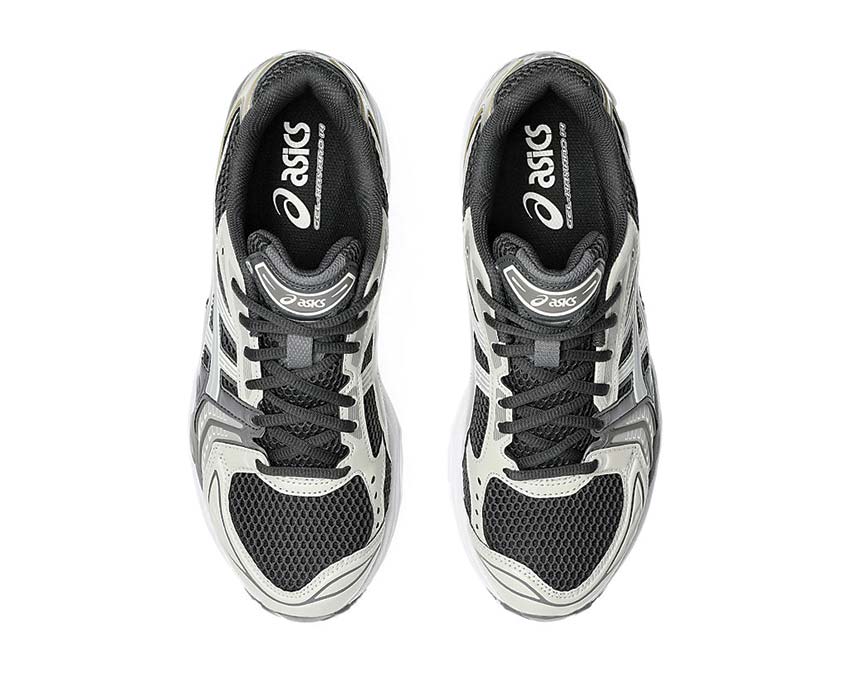 Asics Gel Kayano 14 Cement Grey détail — cuir synthétique mesh