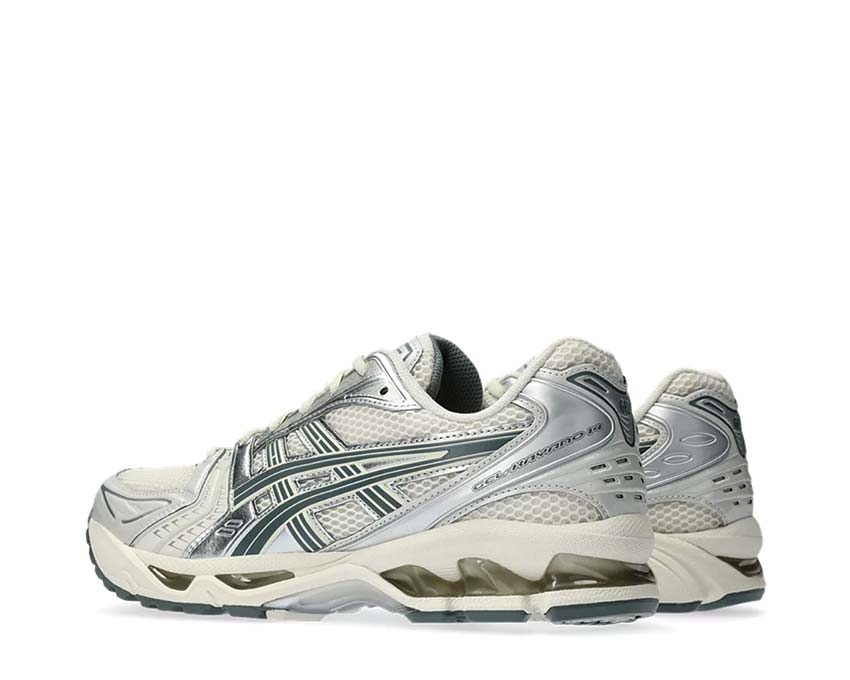Asics Gel Kayano 14 Birch/Dark Pewter semelle — amorti Gel avant/arrière