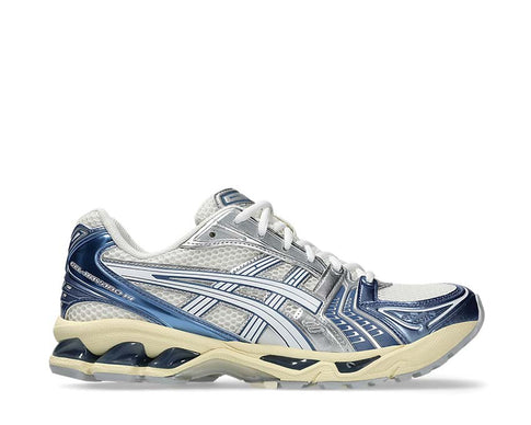 Asics Gel Kayano 14 Cream/Denim Blue — men's running shoe Gel cushioning front/rear