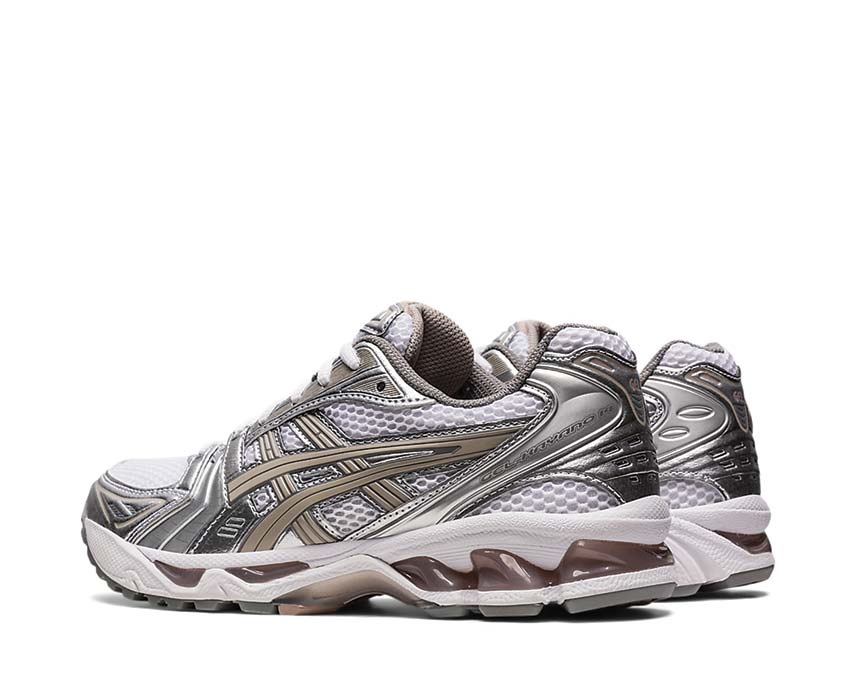 Asics Gel Kayano 14 White/Moonrock semelle — amorti Gel avant/arrière