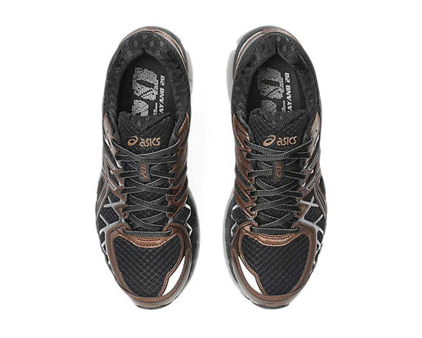 Asics Gel Kayano 20 Reddish Brown détail — cuir synthétique mesh