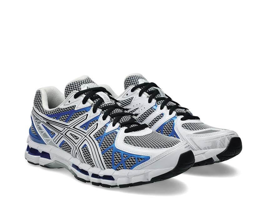 Asics Gel Kayano 20 Illusion Blue vue latérale — tige mesh respirante