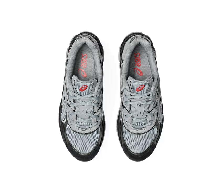 Asics Gel NYC Gravel/Black vista trasera — amortiguación Gel talón vintage