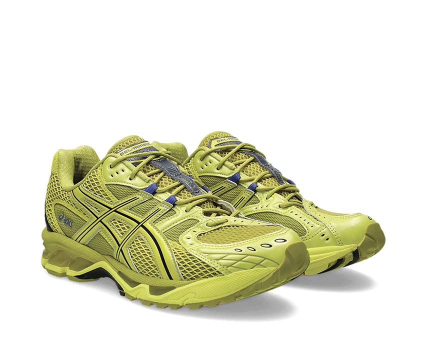 Asics Gel Nimbus 10.1 Kelp/Lemon Spark vue latérale — tige mesh respirante