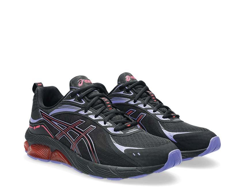 Asics Gel Quantum 180 VIII Black/Diva Pink vista lateral — parte superior mesh transpirable