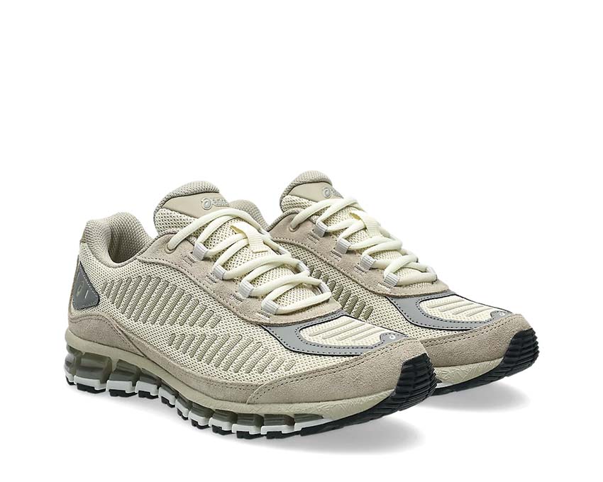Asics Gel Quantum 360 I Amp Pale Oak Wool vue latérale — tige mesh texturée