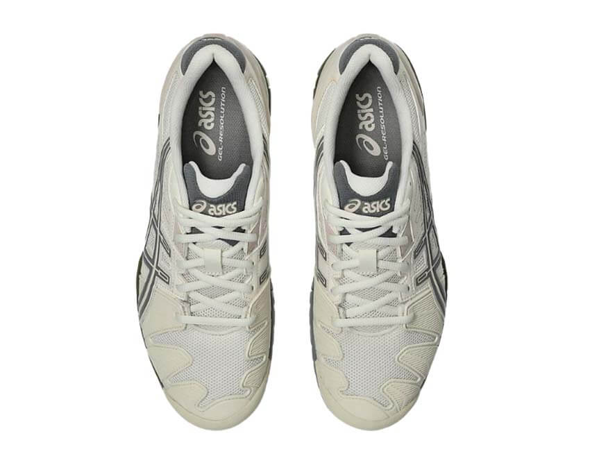 Asics Gel Resolution 5 Cream détail — heritage tennis ASICS Cream Clay Grey lifestyle