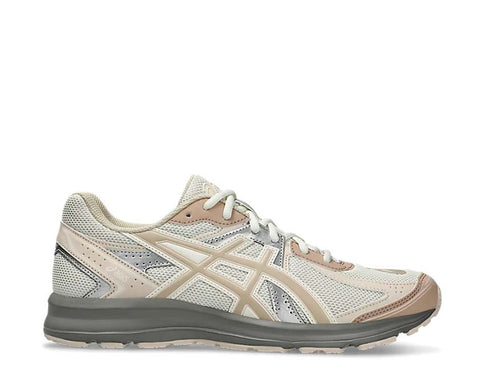 Asics Jog 100S Cream/Feather Grey — sneaker rétro running homme cuir et mesh