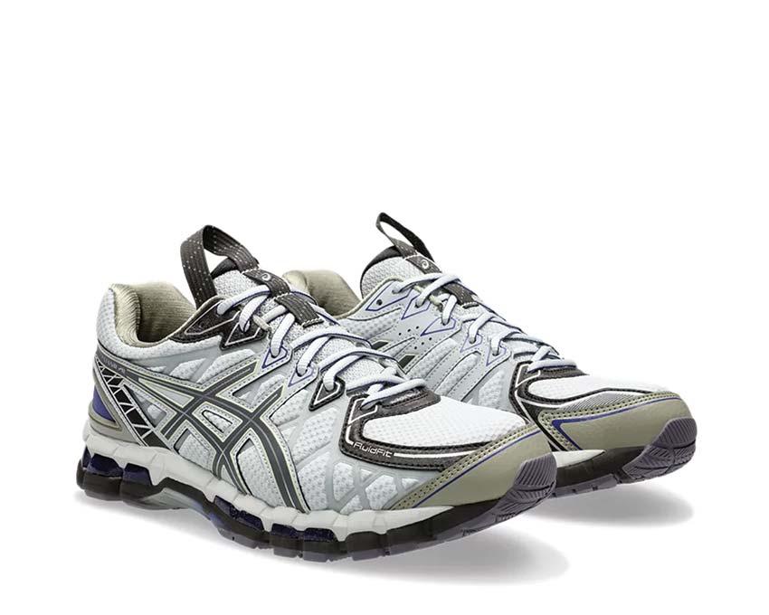 Asics UB10-S Gel Kayano 20 Kiko Kostadinov Glacier Grey/Lavender Grey vue latérale — design collaboration