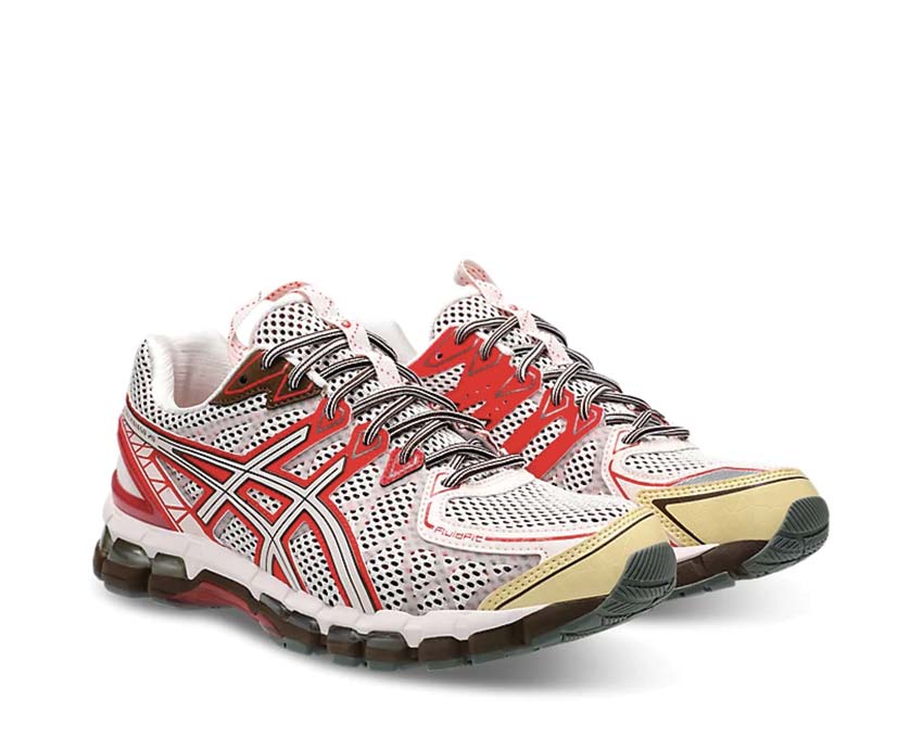 Asics UB9-S Gel Kayano 20 Kiko Kostadinov Crystal Pink/Classic Red side view — collaboration design