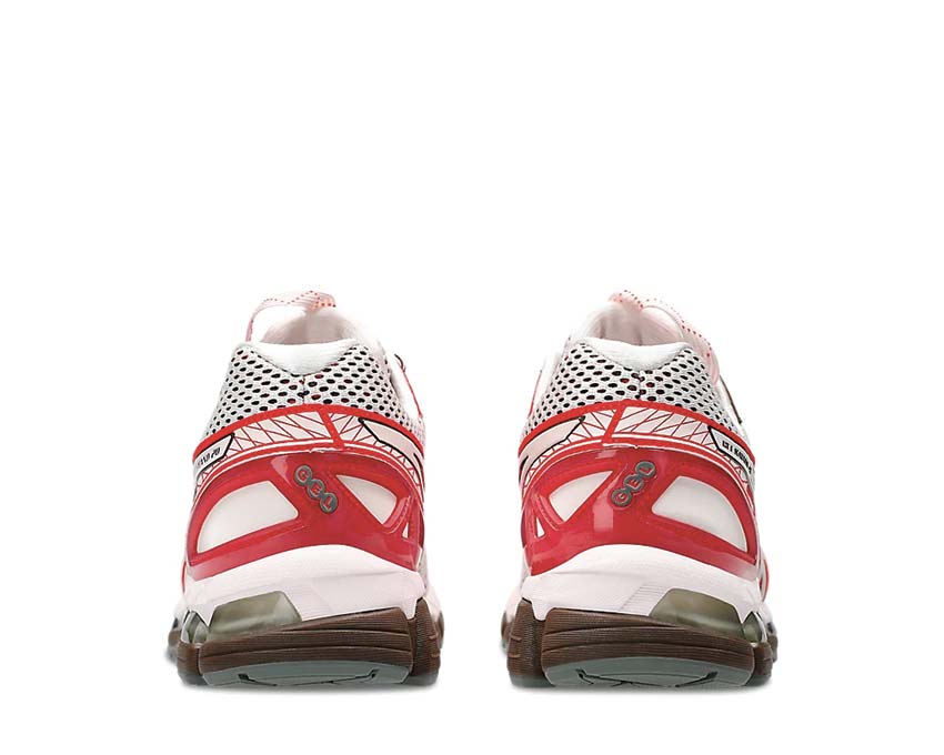Asics UB9-S Gel Kayano 20 Kiko Kostadinov Crystal Pink/Classic Red detail — collaboration upper
