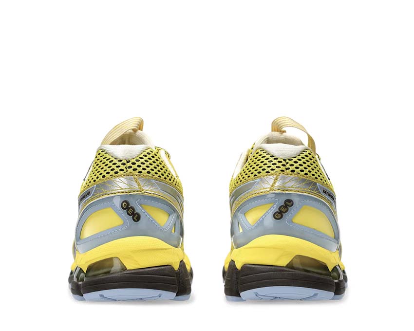 Asics UB9-S Gel Kayano 20 Kiko Kostadinov Vibrant Yellow/Pure Silver detail — collaboration upper