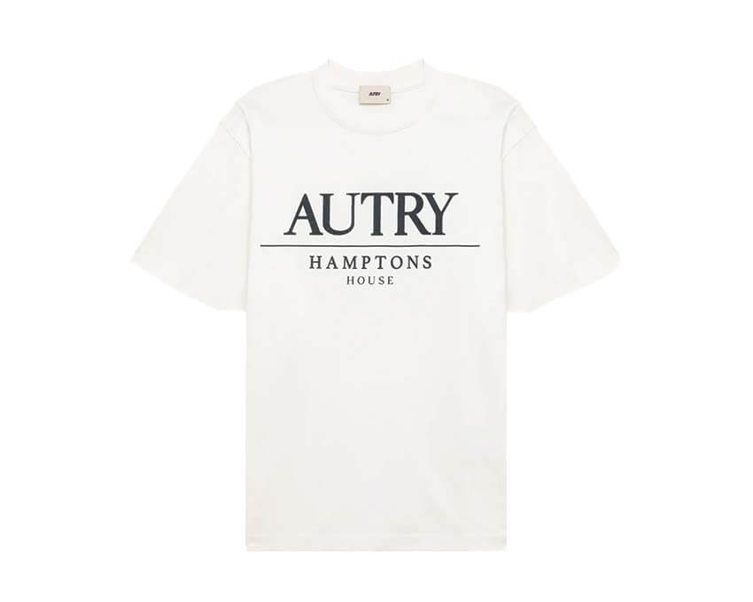 Autry T-Shirt Hamptons House Logo Weiß — weißes Logo-T-Shirt Premium Lifestyle Autry