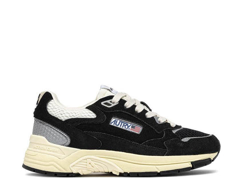 Autry Hyperway Low Black Silver — sneakers femme mesh noir running lifestyle premium