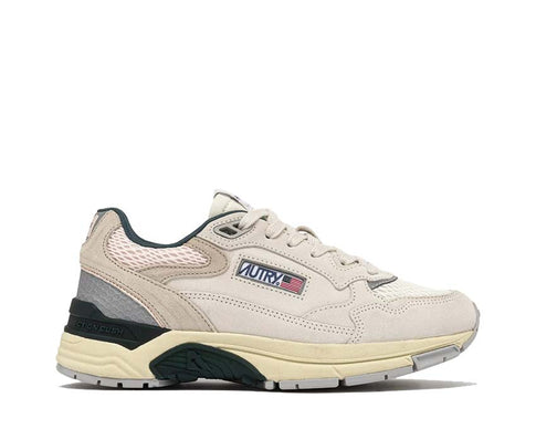 Autry Hyperway Low W Daim/Mesh Blanc/Rose — sneaker femme mesh blanc rose pastel technique