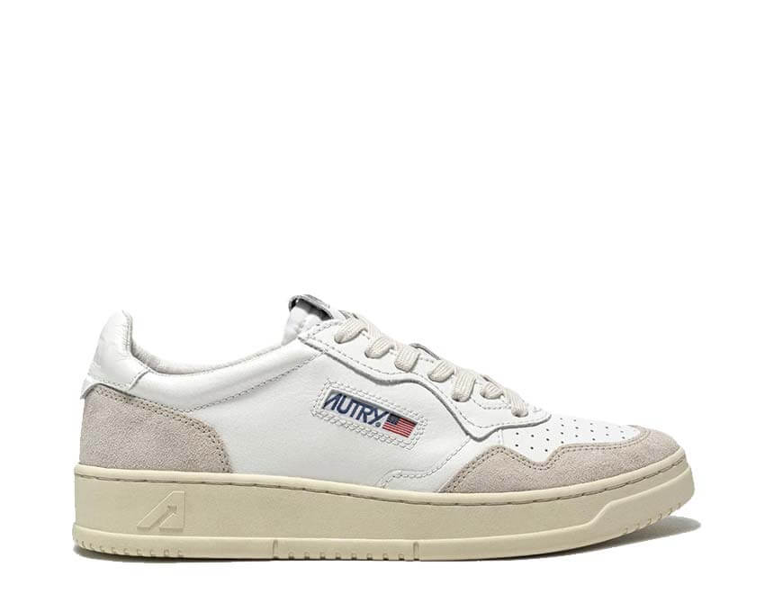 Autry Medalist Low Suede Blanc — sneaker homme daim blanc premium sport