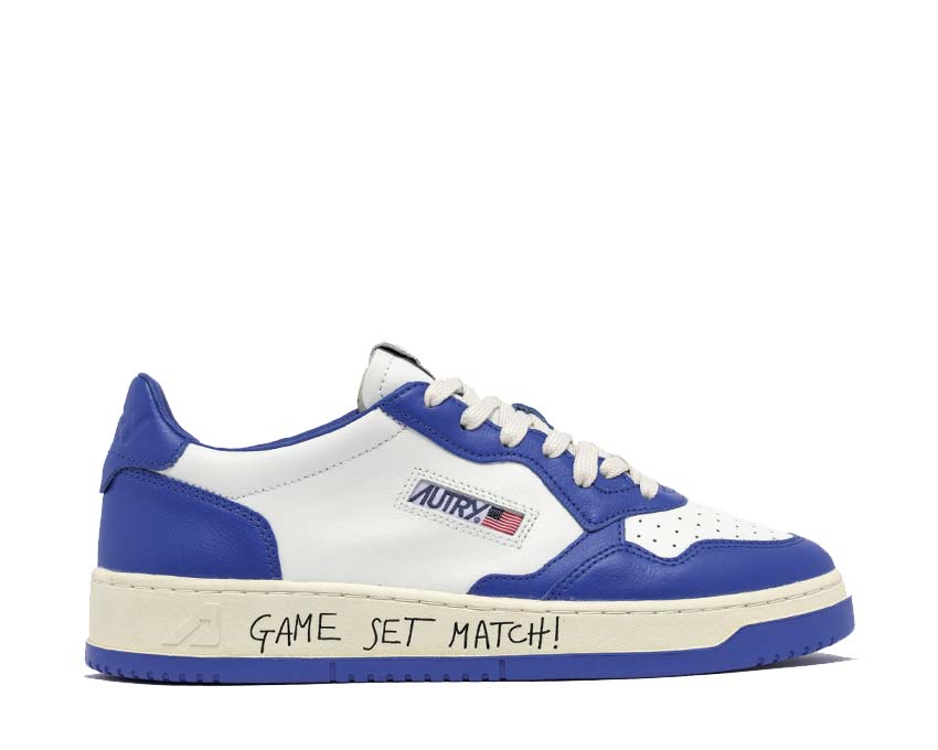 Autry Medalist Low Match Bic White Pale Blue — zapatilla hombre cuero bicolor