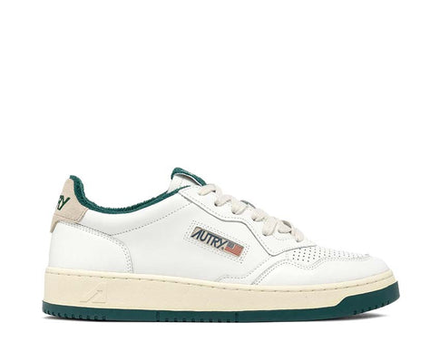 Autry Medalist Low Virgin Sponge White Forest — sneaker homme cuir rétro sport