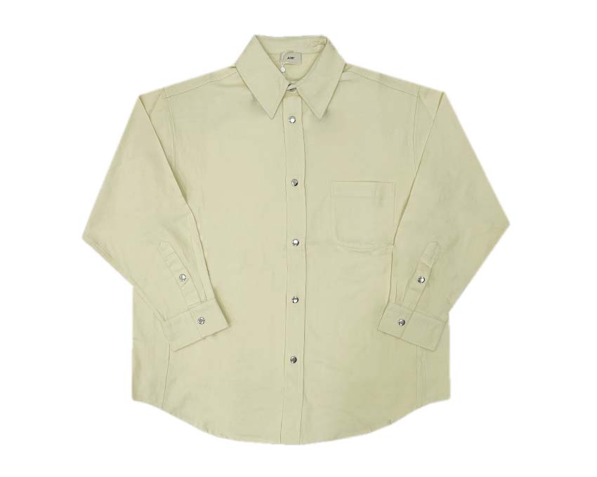 Autry Overshirt Jacket Crème — chemise veste coton premium crème logo brodé Autry