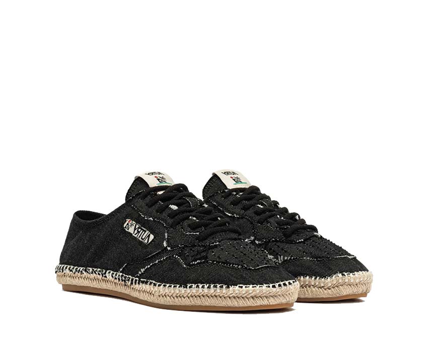 Autry Sandy Black Canvas semelle — semelle jute naturel Sandy espadrilles noir