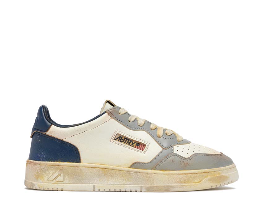 Autry Medalist Super Vintage Low Cuir — sneaker homme cuir bicolore vintage rétro sport