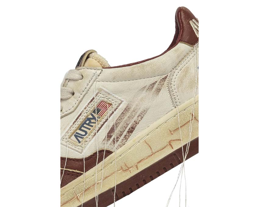 Autry Super Vintage Low vue latérale — cuir premium tropical vintage