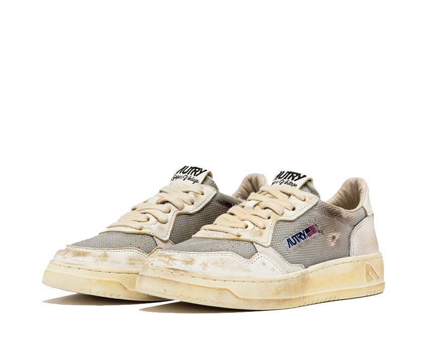 Autry Super Vintage Low Dragon Goat Sepia White sole — gum sole