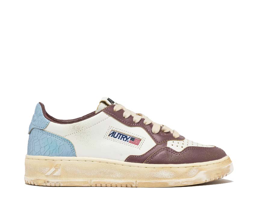 Autry Super Vintage Low Leat White Celestial Retro — zapatilla hombre cuero