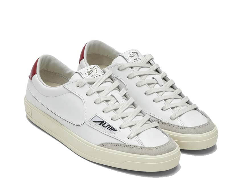 Autry Windscape Low Blanc vue latérale — mesh cuir blanc Windscape Low homme